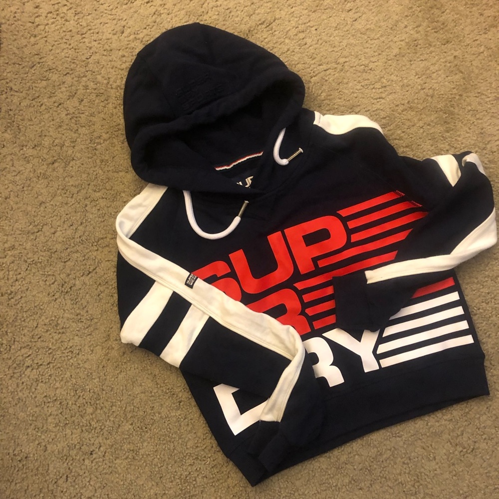 Superdry sport crop hoodie size S
